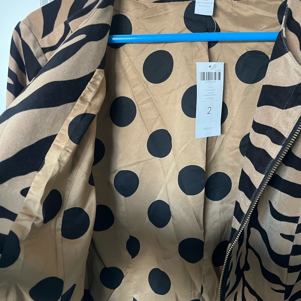 CHICO’S animal print blazer jacket NWT size 2 - Picture 6 of 6
